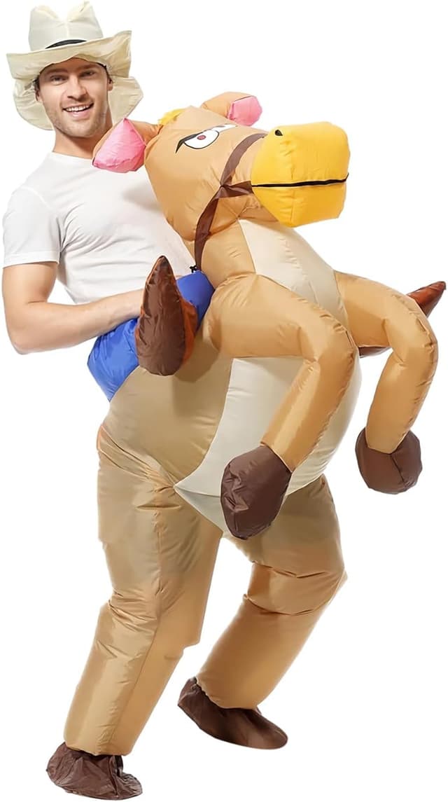 Detalle de Inflatable horse costume for adults, 3 second inflate