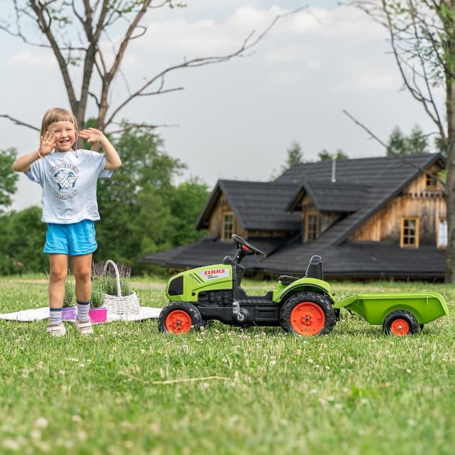 Thumbnail 1 de Falk 2040A Trattore a pedali Claas con rimorchio