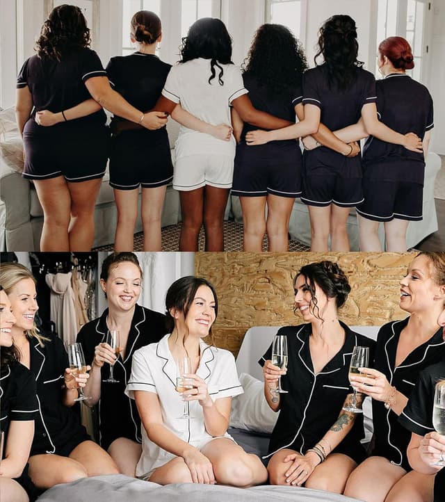 Thumbnail 2 de SWOMOG Women's Button Down Pajamas Set