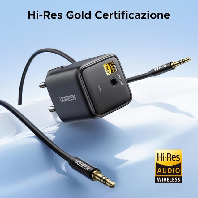 Detalle de UGREEN Ricevitore Bluetooth 6.0 con LDAC per uscita 3,5 mm Hi-Res