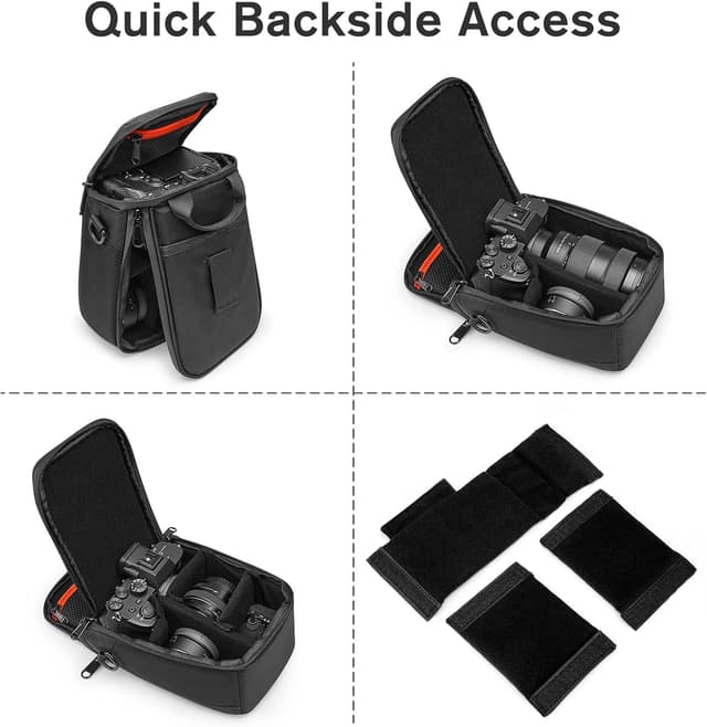 Detalle de S-Zone Kameratasche wasserdicht & stoßfest (bis 20 x 8,5 x 13 cm innen) – gepolsterte Schutzhülle für 1 Kamera + Objektive