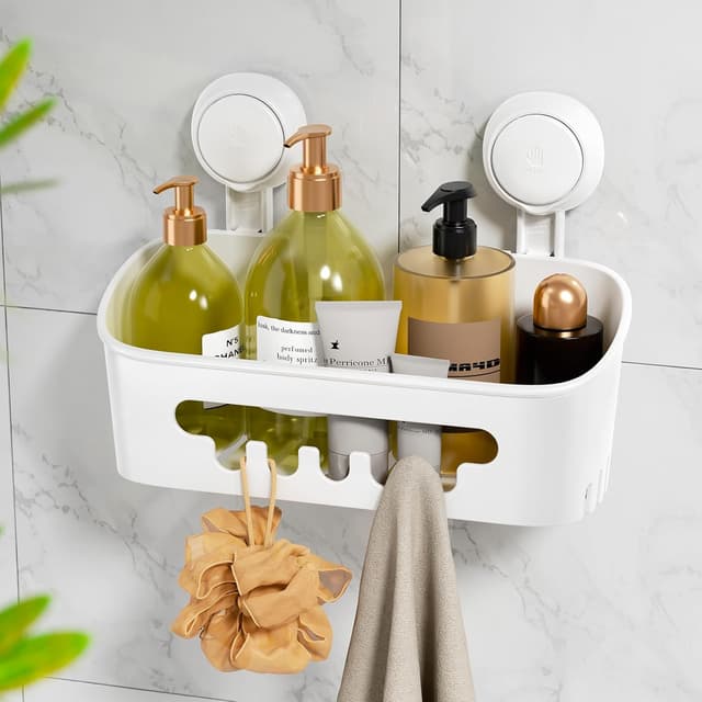 Detalle de LEVERLOC Shower Caddy Suction Shelf 10kg