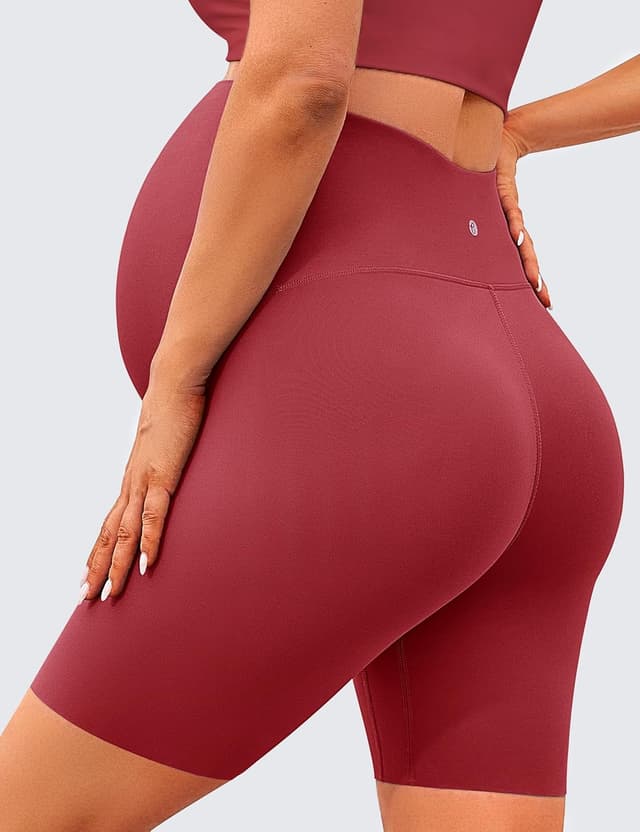 Detalle 2 de BAYDI Clouduxi Umstandsleggings kurz (High Waist) – 15 cm, blickdicht & für Schwangerschaftsyoga