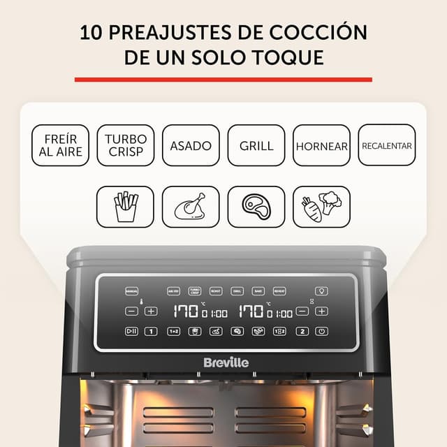 Thumbnail 6 de Breville Halo Flexi Freidora de aire doble digital 11L 🍟