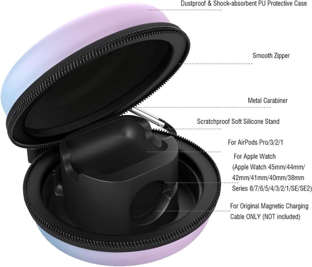 Detalle 2 de MoKo Ladetasche für Apple Watch, Lila