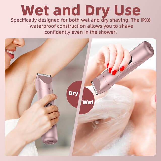 Detalle 2 de SHOBES Lady Shavers 3-in-1 bikini trimmer and razor for women (rose gold)