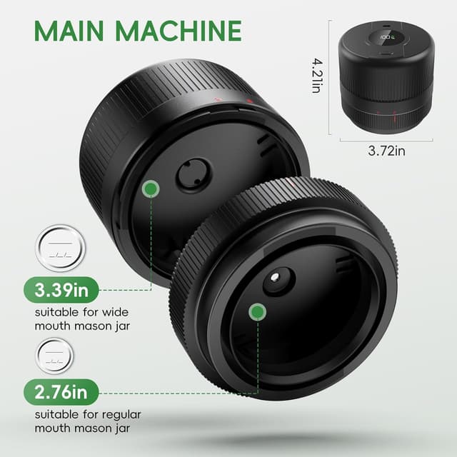 Thumbnail 2 de Wothfav Mason Jar Vacuum Sealer Kit 1300mAh