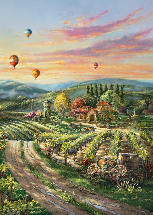 Detalle de Schmidt Spiele Peaceful Valley Vineyard 1000 Teile Puzzle