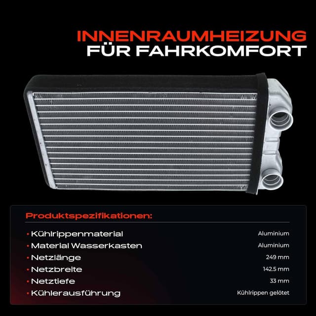 Detalle 2 de Wärmetauscher Innenraumheizung 250 mm kompatibel