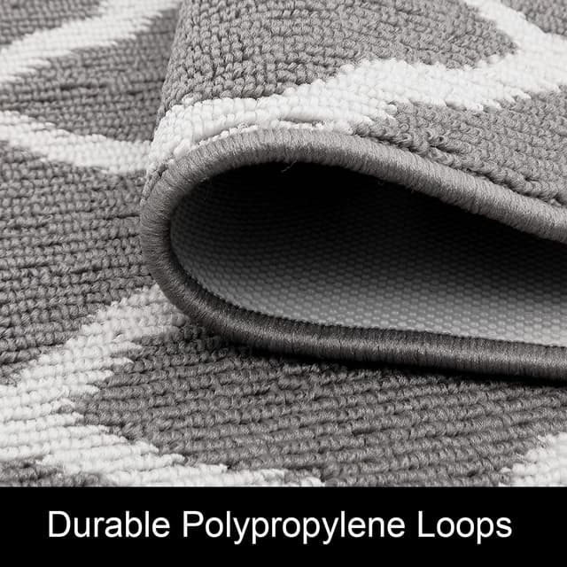 Detalle 2 de SHACOS Large Door Mats 36"x59" Indoor Washable Non-Slip Entryway Floor Mat (Light Gray)