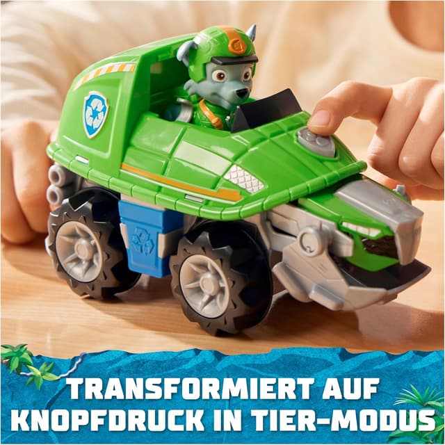 Detalle de PAW Patrol Jungle Pups Fahrzeug mit Rocky
