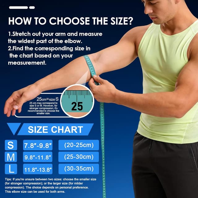 Thumbnail 1 de Gomitiera per epicondilite M, tutore sportivo nero