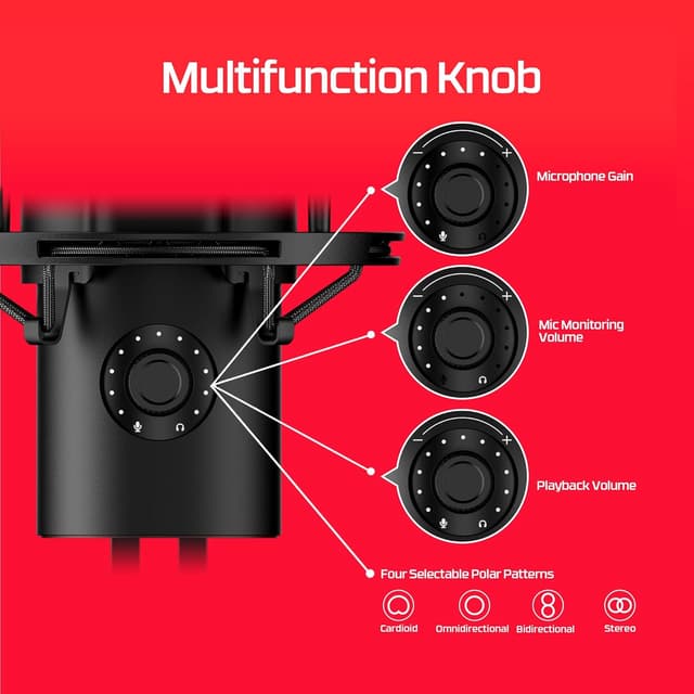 Detalle 2 de QuadCast 2 USB microphone, 24 bit audio