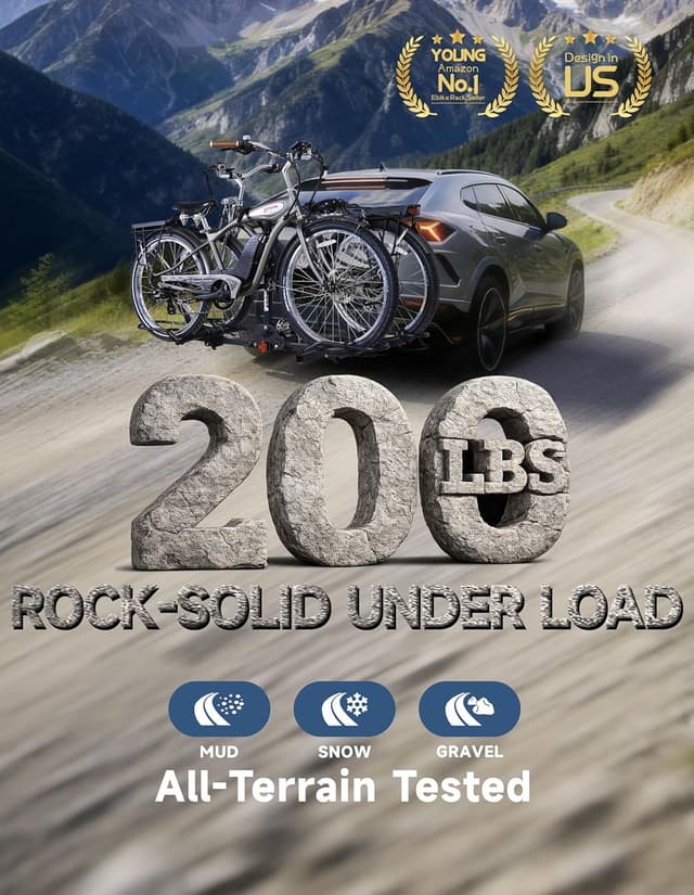 Detalle 2 de Young Bike Rack Hitch 200LB 2-Bike Platform