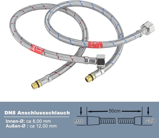 Thumbnail 2 de iVIGA mangueras grifo 50 cm G3/8 M10