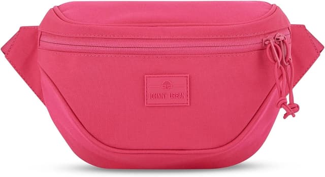 Detalle de Johnny Urban Bauchtasche „Ben“ Pink – Gürteltasche & Crossbody Hip Bag, wasserabweisend, 24 x 15 x 8 cm