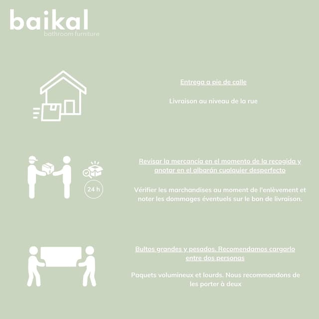 Thumbnail 5 de Baikal Mueble de Baño Klay 80 cm Verde Musgo