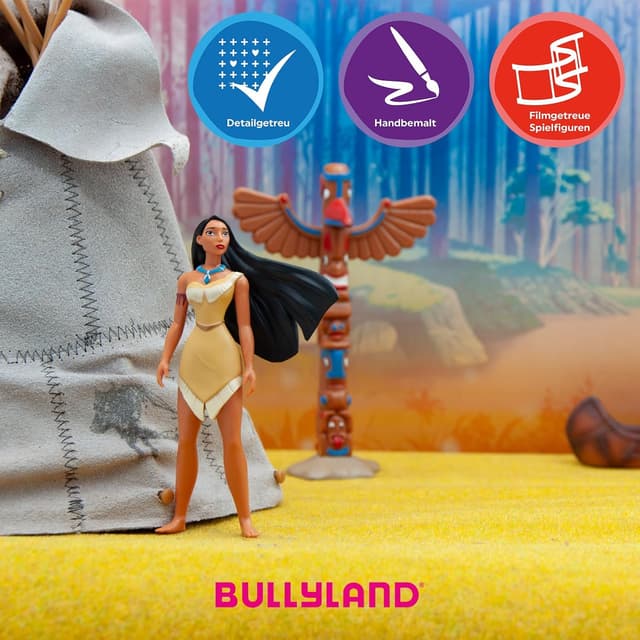 Detalle 1 de Bullyland 11355 – Figurine Pocahontas de Disney, env. 10 cm, peinte à la main