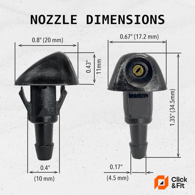 Thumbnail 3 de Click&Fit Windshield Washer Nozzles for Honda Civic
