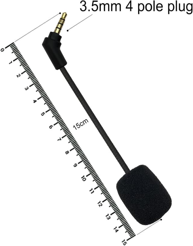Detalle de SPTSSWET Replacement Microphone for Kingston HyperX Cloud Flight / Flight S (PC, PS5, PS4, Xbox Series X|S) – 3.5mm Plug-in, LED mute