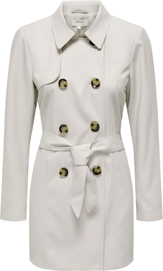 Detalle de ONLY Damen Trenchcoat ONLVALERIE mit Gürtel und Futter