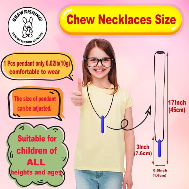 Thumbnail 4 de GNAWRISHING Chew Necklace pack 8 — sensory chewable toys