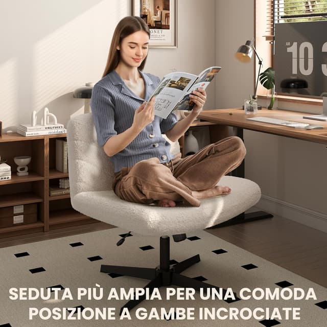 Detalle 2 de Yaheetech Sedia da Ufficio 66 cm