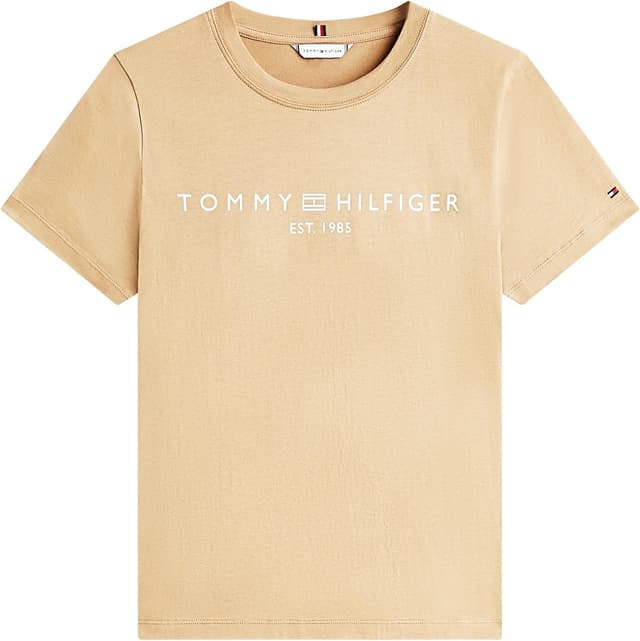 Detalle de T-shirt à manches courtes Tommy Hilfiger pour femme, col rond et logo poitrine