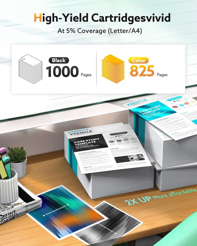 Detalle de KEENKLE 934XL/935XL cartucce compatibili HP 4-Pack (Nero Ciano Magenta Giallo) per OfficeJet Pro