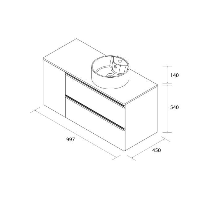 Thumbnail 5 de Salgar Bequia Plus Metal mueble baño 2 cajones 1 poza