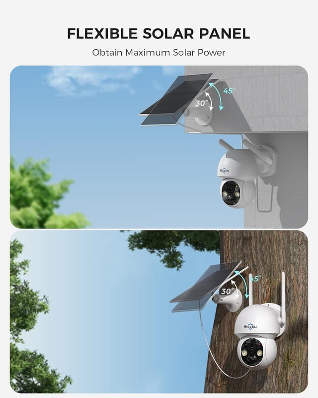 Detalle 2 de Hiseeu Solar Camera 4MP Wireless Outdoor