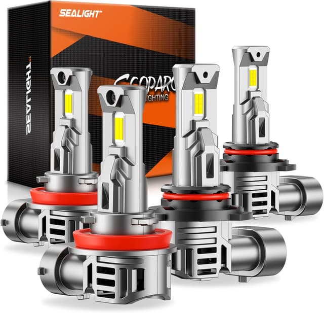 Detalle 2 de SEALIGHT 80000LM 6500K 9005/HB3 H11 fog light bulbs