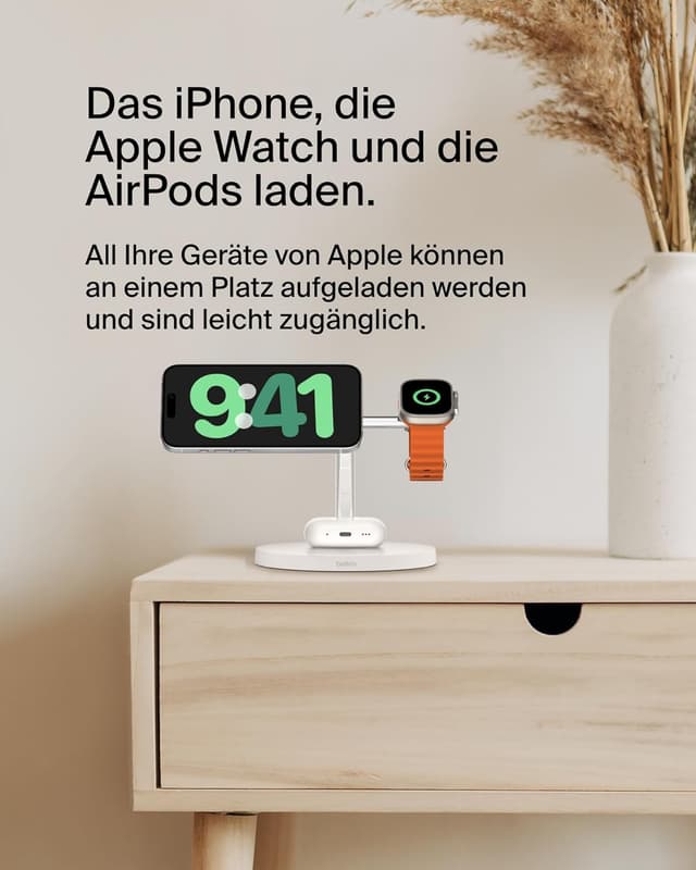 Detalle 2 de Belkin BoostCharge 3-in-1 kabelloses Ladegerät 40W
