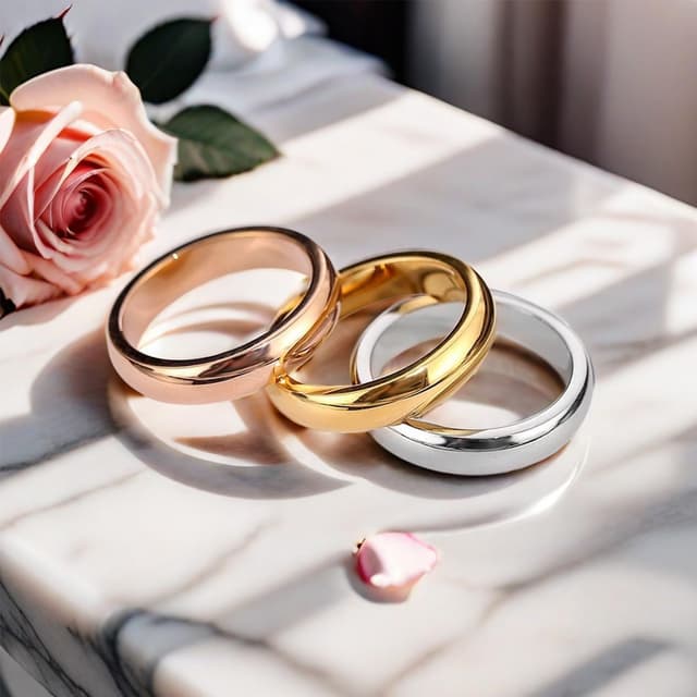 Detalle 1 de 3er Ring-Set in 3 Farben, Größe 52-67