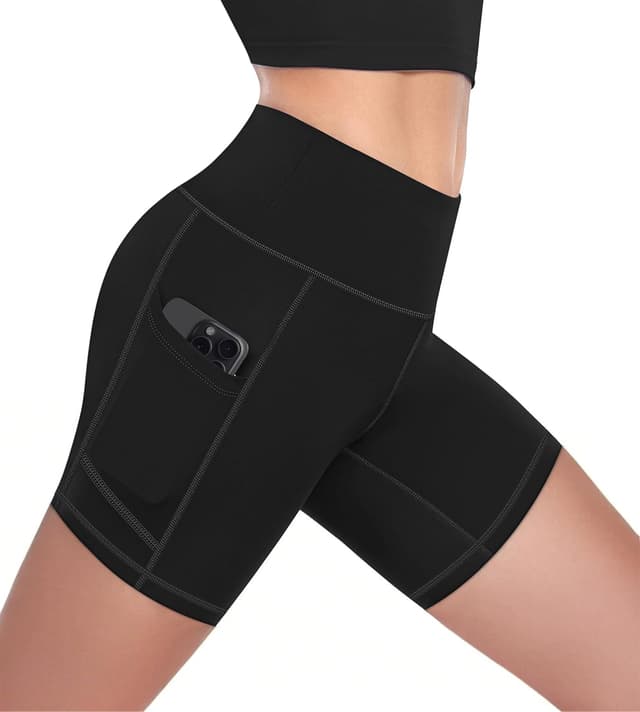 Thumbnail 4 de MIRITY 4er Pack Damen High-Waist Biker Shorts mit Taschen – atmungsaktive Sportleggings für Yoga, Fitness & Alltag