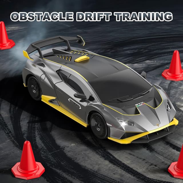 Detalle 2 de Lamborghini RC Drift Car 1:18 4WD – high-speed remote control drift car with proportional throttle and LEDs