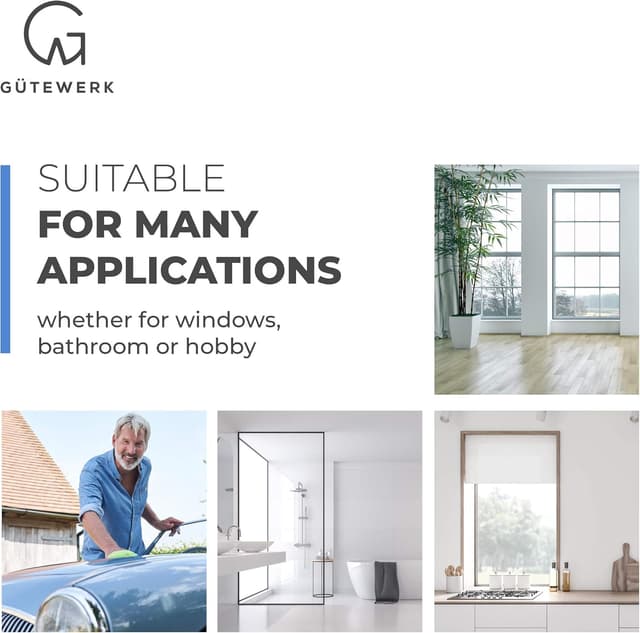 Thumbnail 6 de Rasqueta de Cristales para Ducha 23 cm, Silicona y Acero Inoxidable