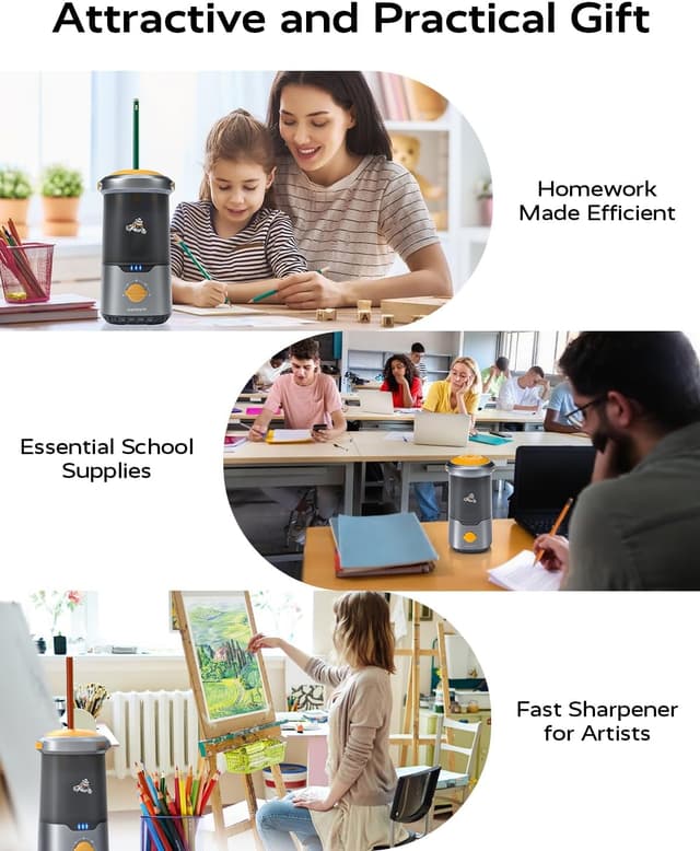 Detalle de JUPITEARTH Electric Pencil Sharpener for Kids
