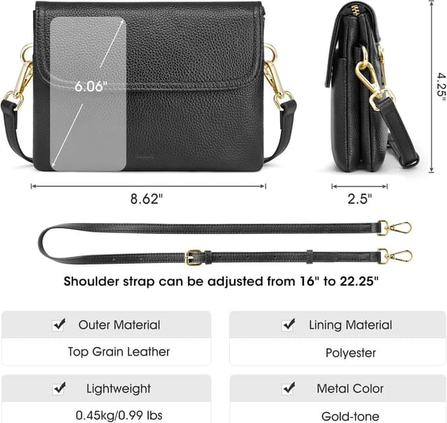 Thumbnail 4 de Kattee Borsa a tracolla in pelle per donna