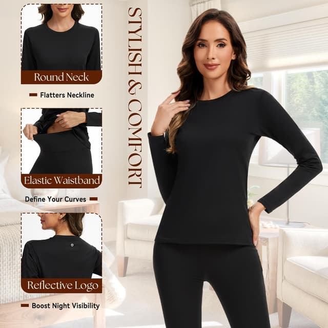 Thumbnail 2 de AMZSPORT Women's Thermal Underwear Set