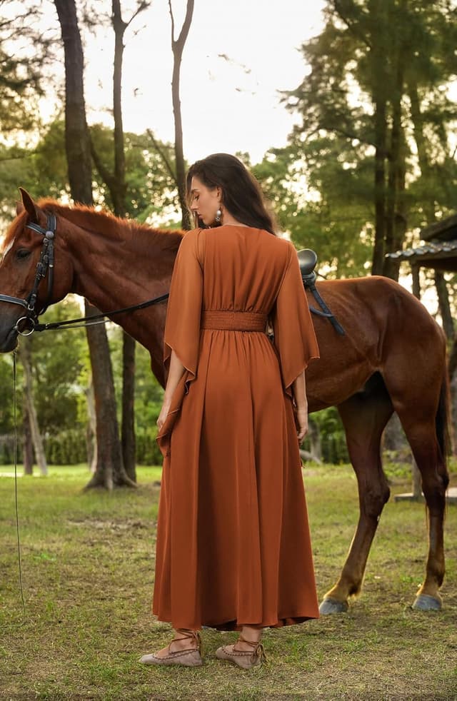 Thumbnail 1 de SCARLET DARKNESS Abito rinascimentale donna manica 3/4 📷