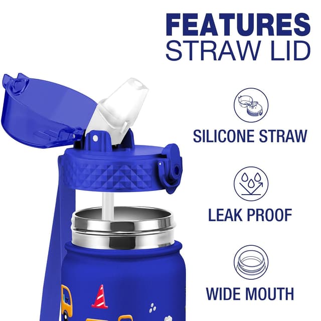 Detalle 2 de GOPPUS Kinder Trinkflasche 550 ml Edelstahl