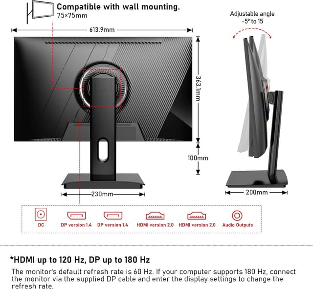 Thumbnail 5 de Gawfolk Schermo 27" 2K WQHD 180Hz