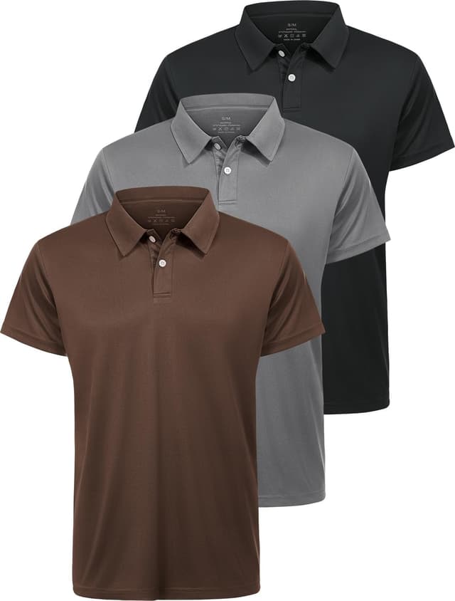 Thumbnail 6 de Star Vibe 3er Pack Polo Shirts für Herren – atmungsaktive Kurzarm-Polos aus Funktionsmaterial