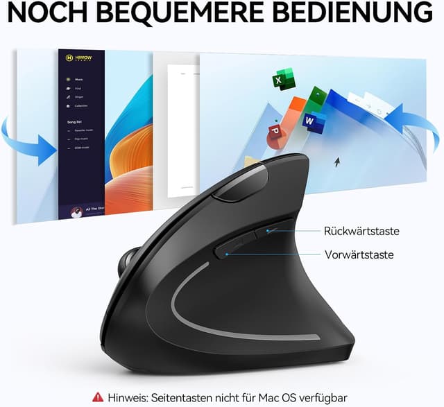 Thumbnail 6 de TECKNET Ergonomische vertikale Maus 4800 DPI