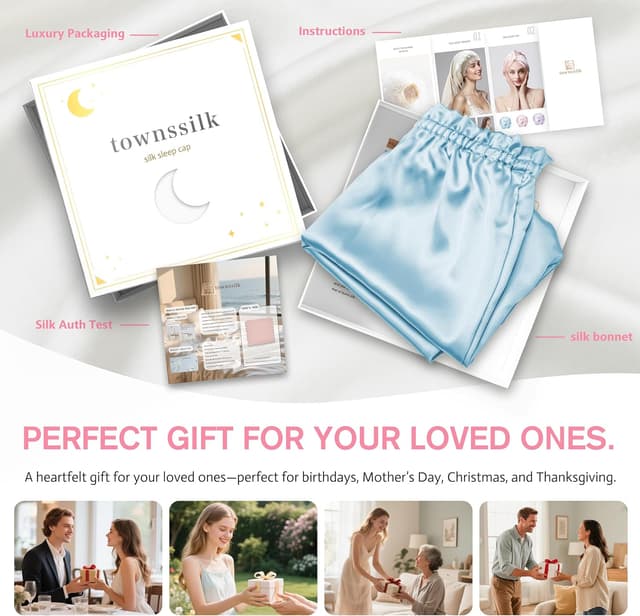 Thumbnail 5 de Townssilk cuffia per dormire in seta 22 momme