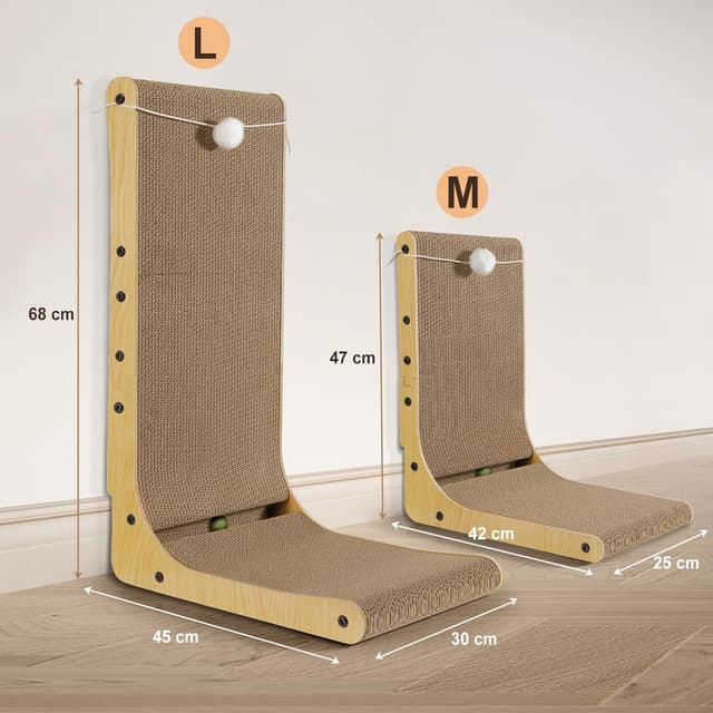 Detalle 2 de 47cm Gimars L shape cat scratcher