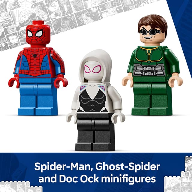 Detalle de LEGO Marvel Mech Battle: Spider-Man vs. Doc Ock (76338) set with 2 action mechs and minifigures