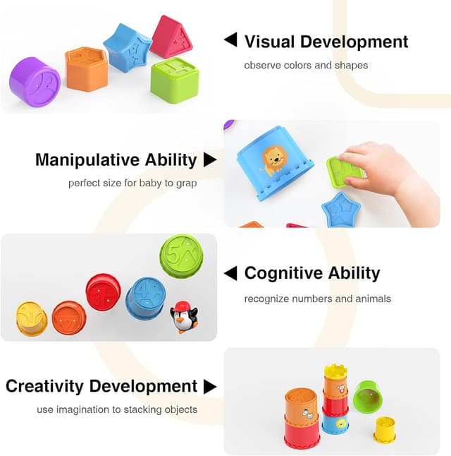 Thumbnail 3 de MOONTOY Baby Stapelbecher 19 Teile