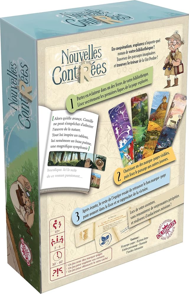 Detalle 2 de Asmodee Olibrius Nouvelles Contrées — jeu coopératif de narration dans vos livres